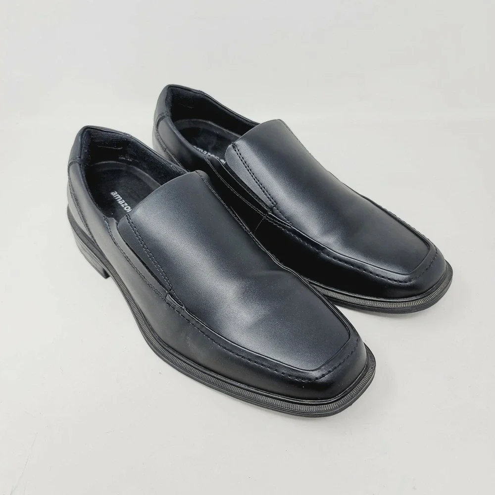 Amazon Essentials Mens Loafers Sz 7.5 M Black Slip On Shoes Shoreham